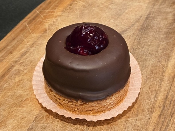 Chocolade bavarois kersen
